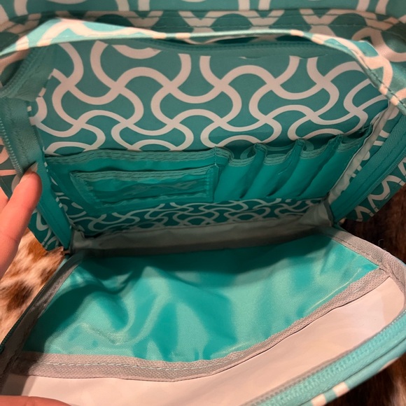 Chic Teal Patterned Backpack - Picture 3 of 5